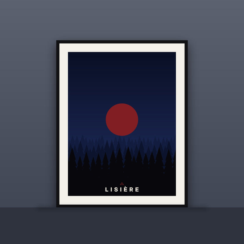 Affiche Forêt – Pins dans la nuit