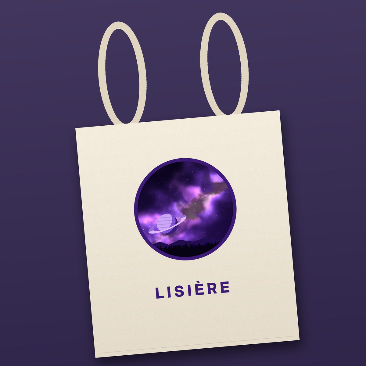Tote bag Galaxie accroché