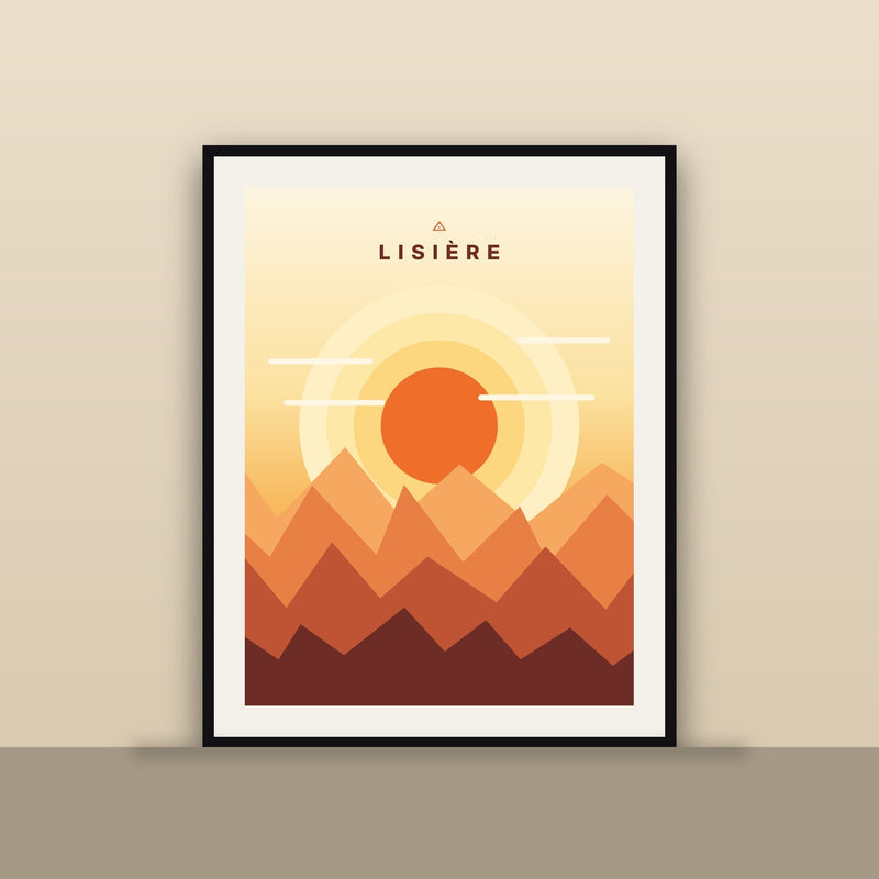 Affiche Montagne – Crêtes en couches