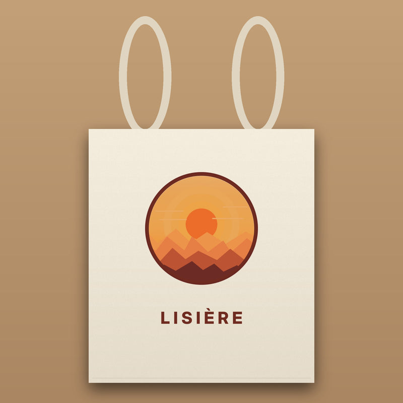 Tote bag Montagne – emblème Lisière sur coton naturel