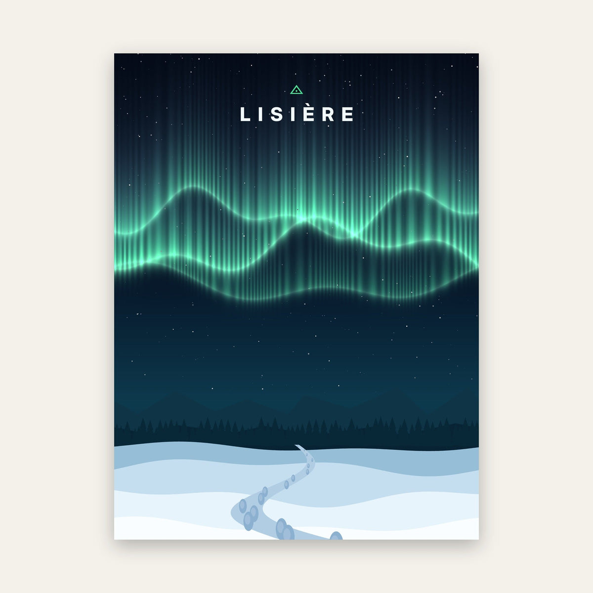 Affiche Aurore – illustration à plat