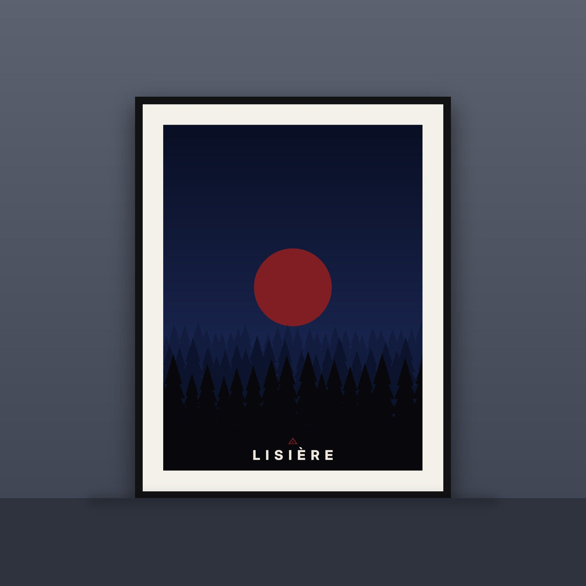 Affiche Forêt – Pins dans la nuit