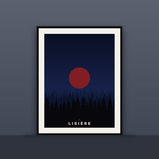 Affiche Forêt – Pins dans la nuit