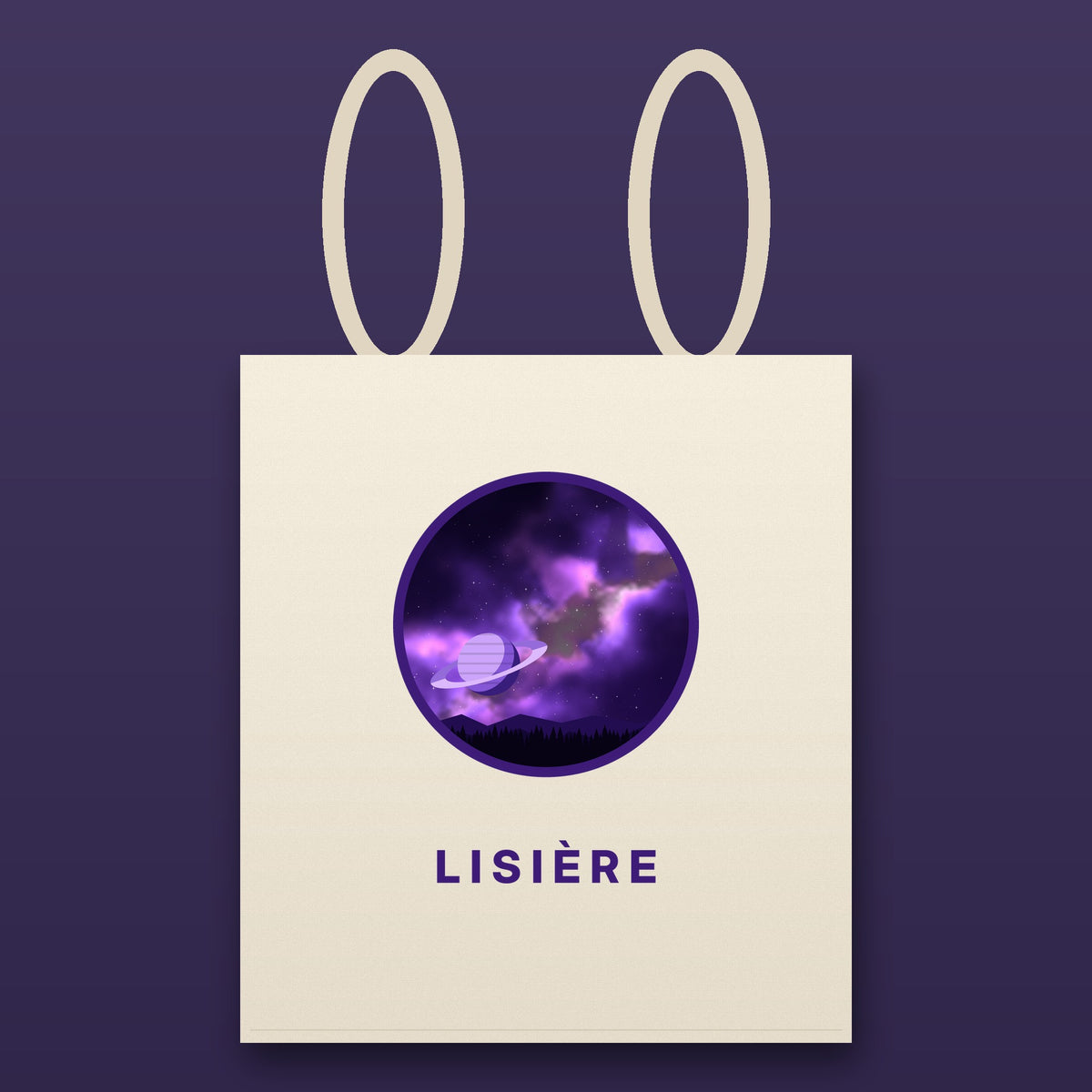 Tote bag Galaxie posé à plat