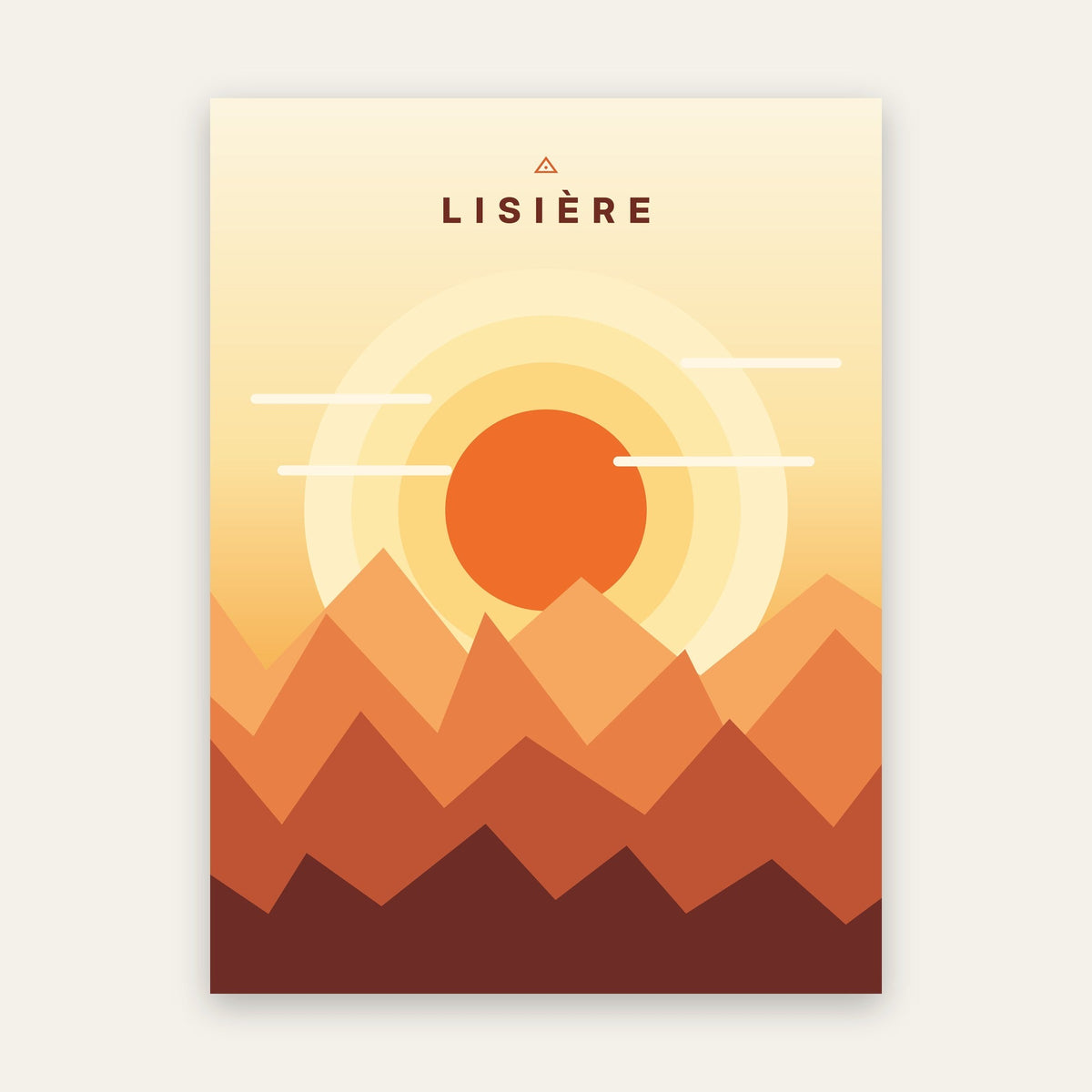 Affiche Montagne – illustration à plat