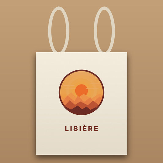 Tote bag Montagne – emblème Lisière sur coton naturel