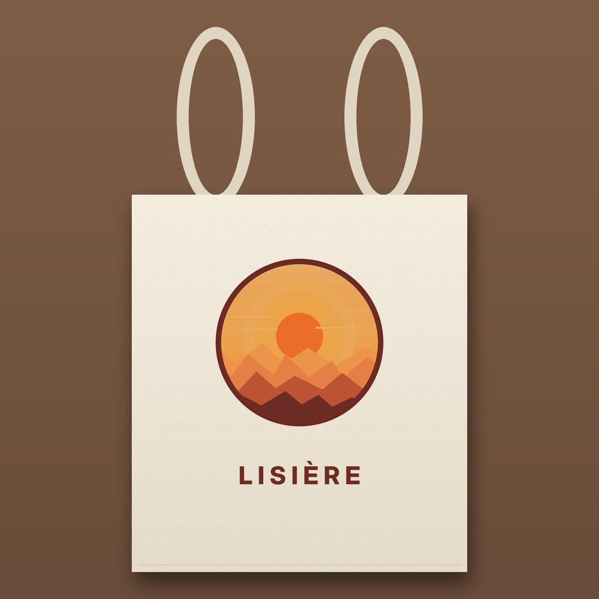 Tote bag Montagne posé à plat